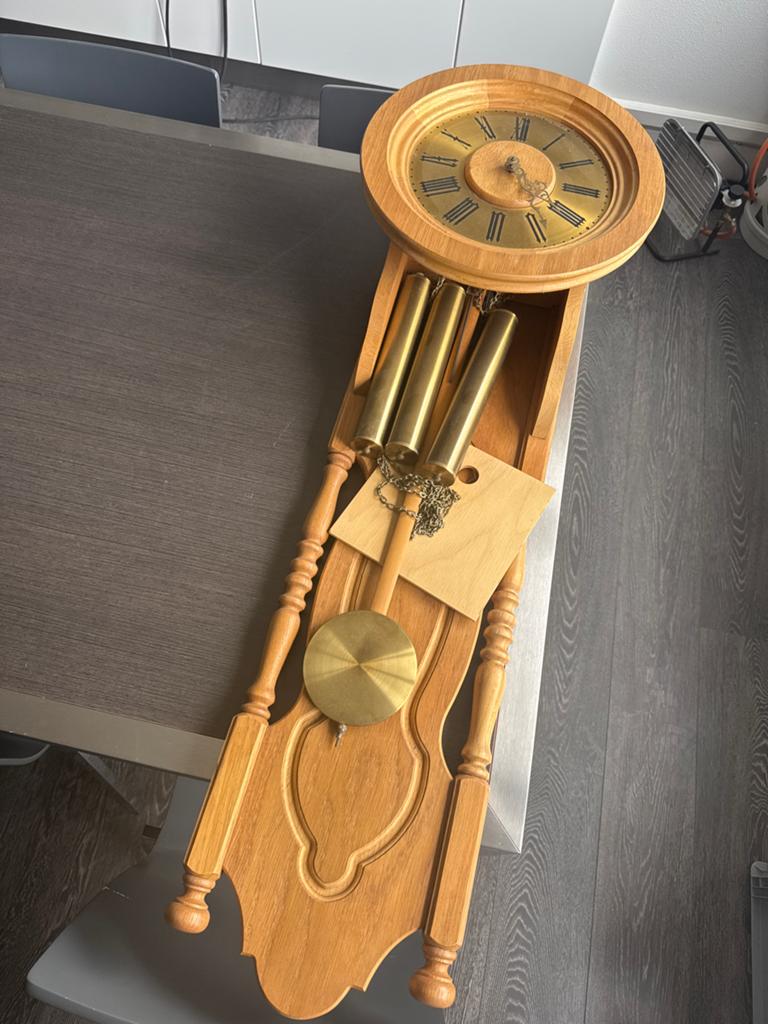 Warmink Wandklok - Klassieke Houten Klok met Slinger, Ophalen