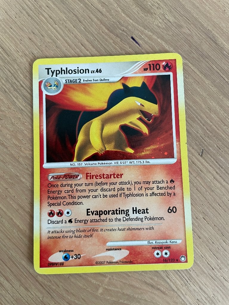 Typhlosion, Ophalen of Verzenden, Zo goed als nieuw, Losse kaart
