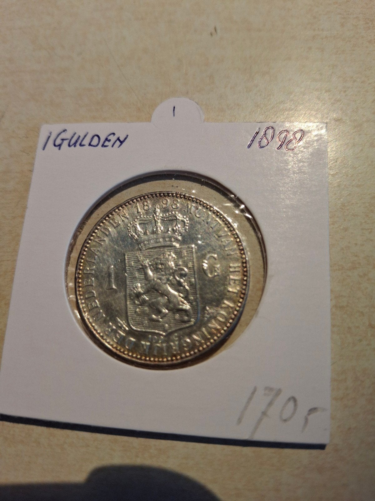 Gulden Wilhelmina 1898 - Bijna Prachtig, Ophalen of Verzenden