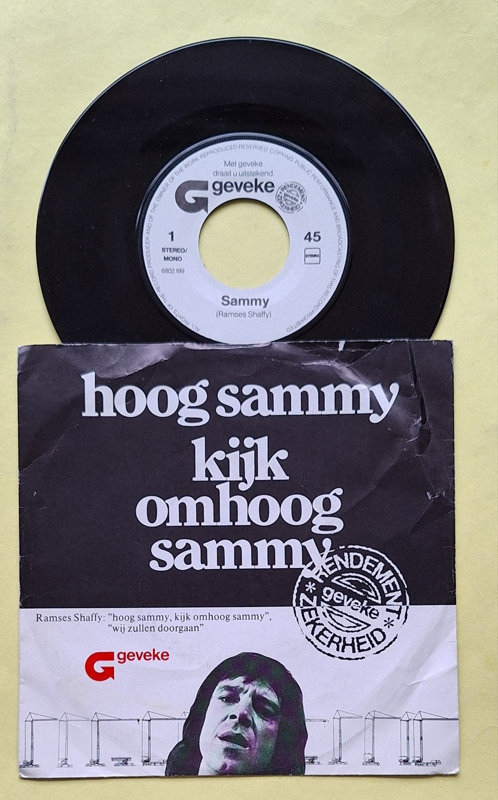 Munsters/Geveke - Hoog Sammy / Wij zullen doorgaan 7" vinyl, Cd's en Dvd's, Gebruikt, 7 inch, EP, Nederlandstalig
