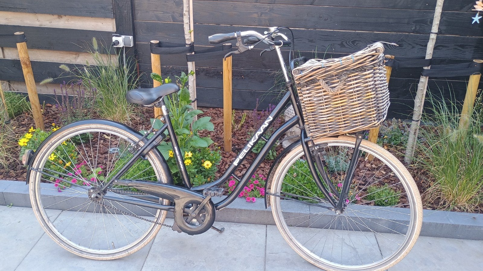 Pelikaan damesfiets met mand - Gebruikssporen, Ophalen, Gebruikt, Overige merken