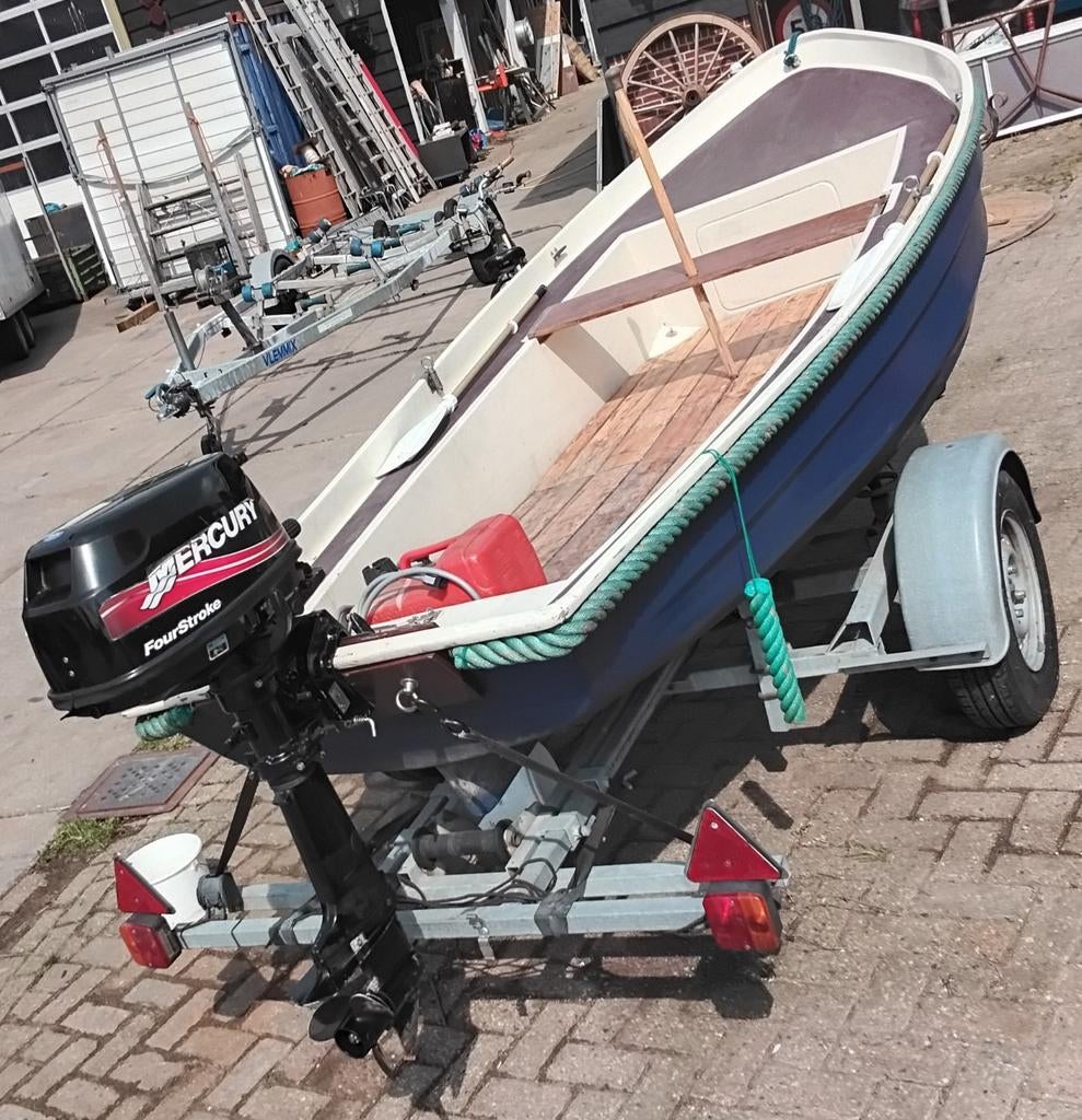 Leuk compleet bootje, Watersport en Boten, Ophalen, Gebruikt, Minder dan 10 pk, Tot 6 meter