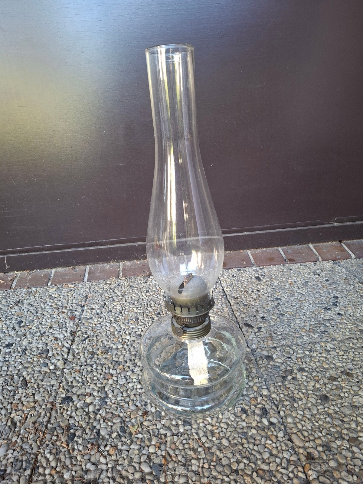 glazen olielamp, Antiek en Kunst, Ophalen