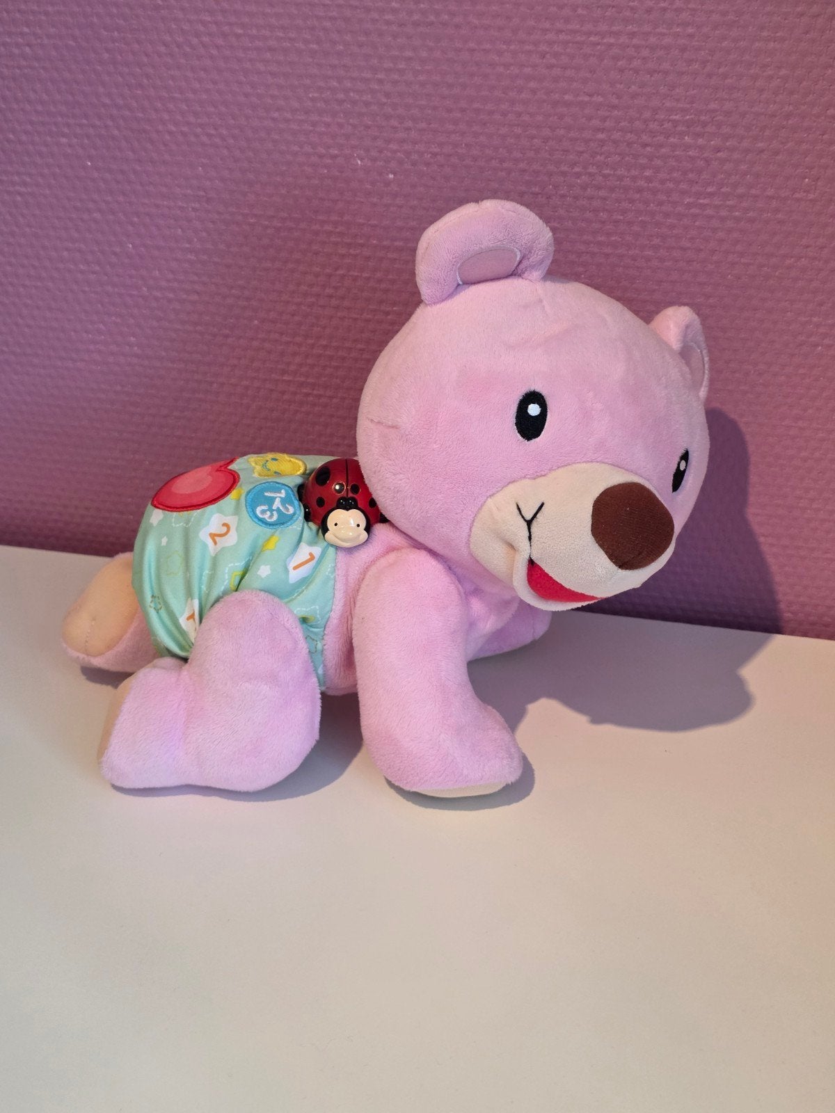 VTech Kruip & Leer Babybeer (Roze) - Interactief & ZGAN!, Kinderen en Baby's, Ophalen of Verzenden, Zo goed als nieuw, 6 maanden tot 2 jaar