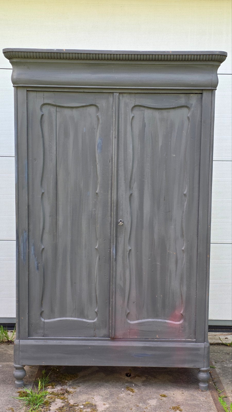 Antieke grenen brocante biedermeier kast (€250,=), Ophalen