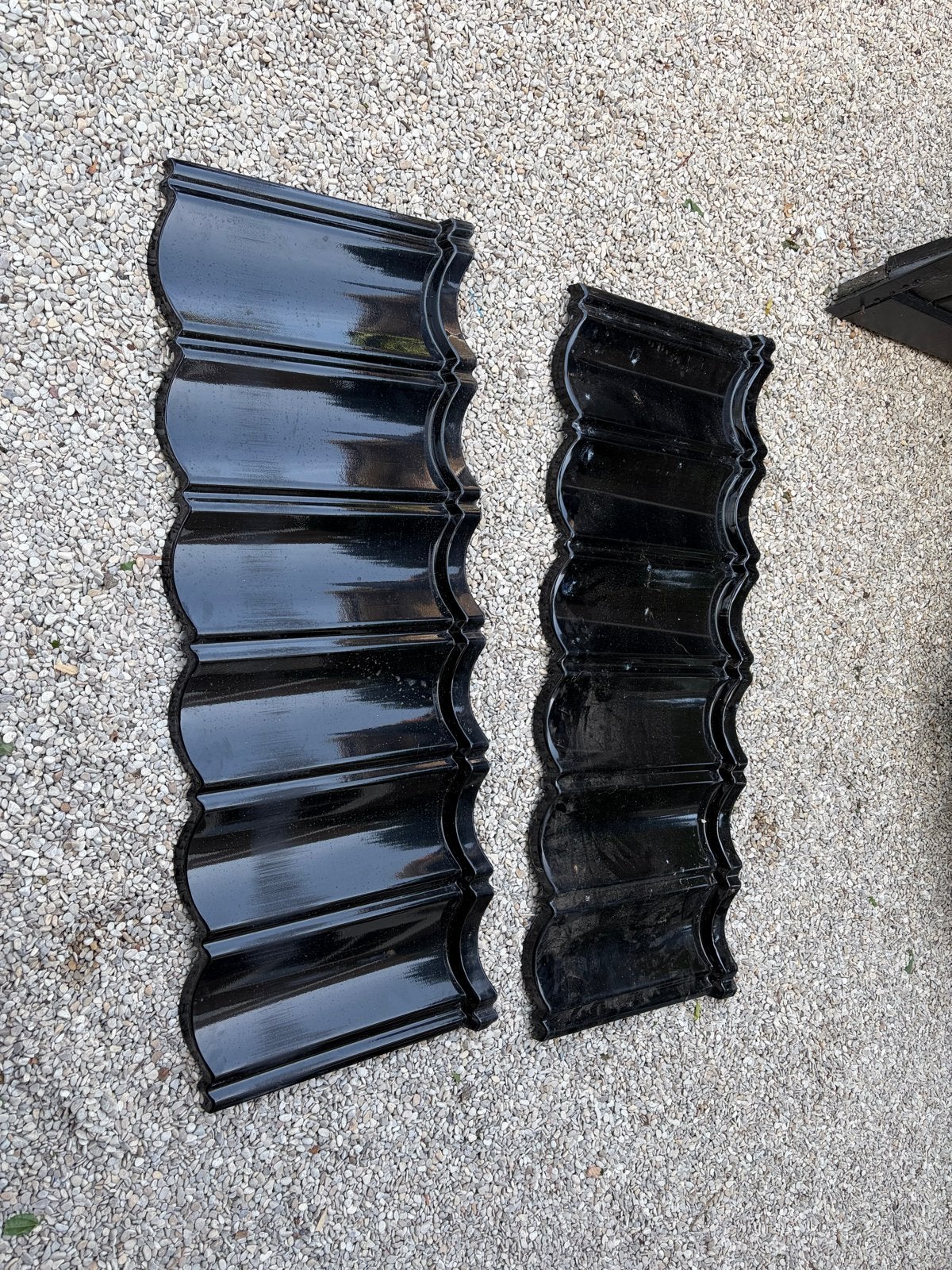 Nieuwe zwarte dakpanplaten 120x44 cm (9 stuks), Doe-het-zelf en Verbouw, Dakpannen en Dakbedekking, Zwart, Nieuw, Minder dan 5 m²