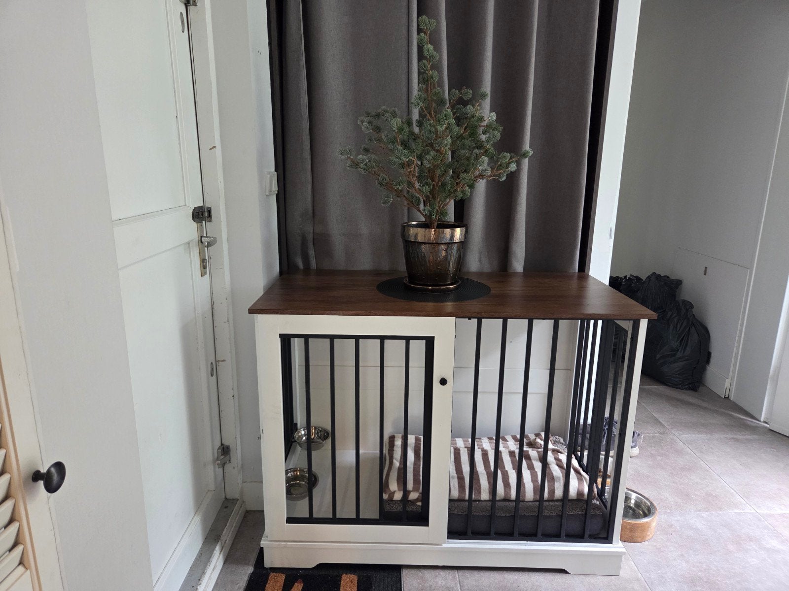XXL Bench 120x90x60 Hout en Metaal. Perfect voor grote hond, Ophalen of Verzenden, Zo goed als nieuw