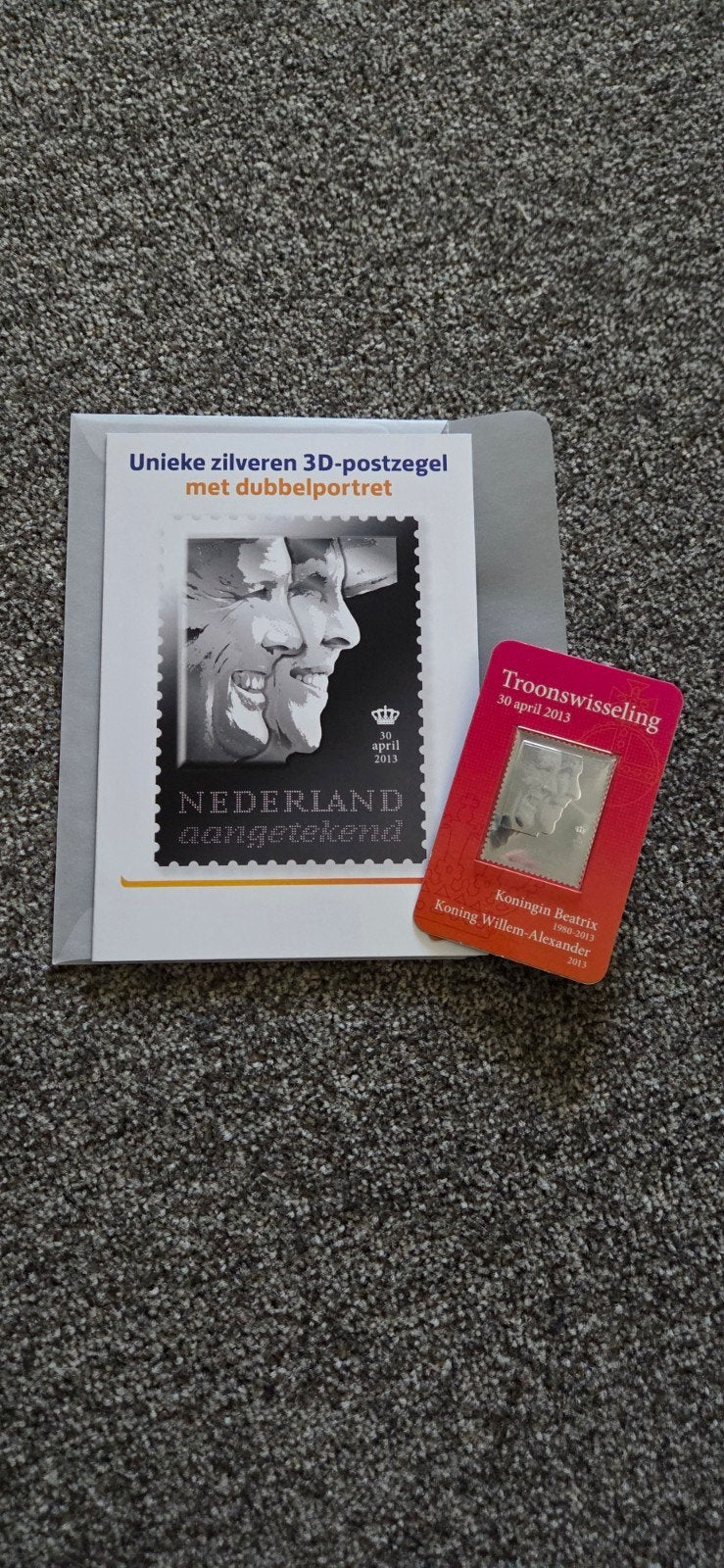 Post NL Zilveren postzegel Troonswisseling 2013, Ophalen of Verzenden