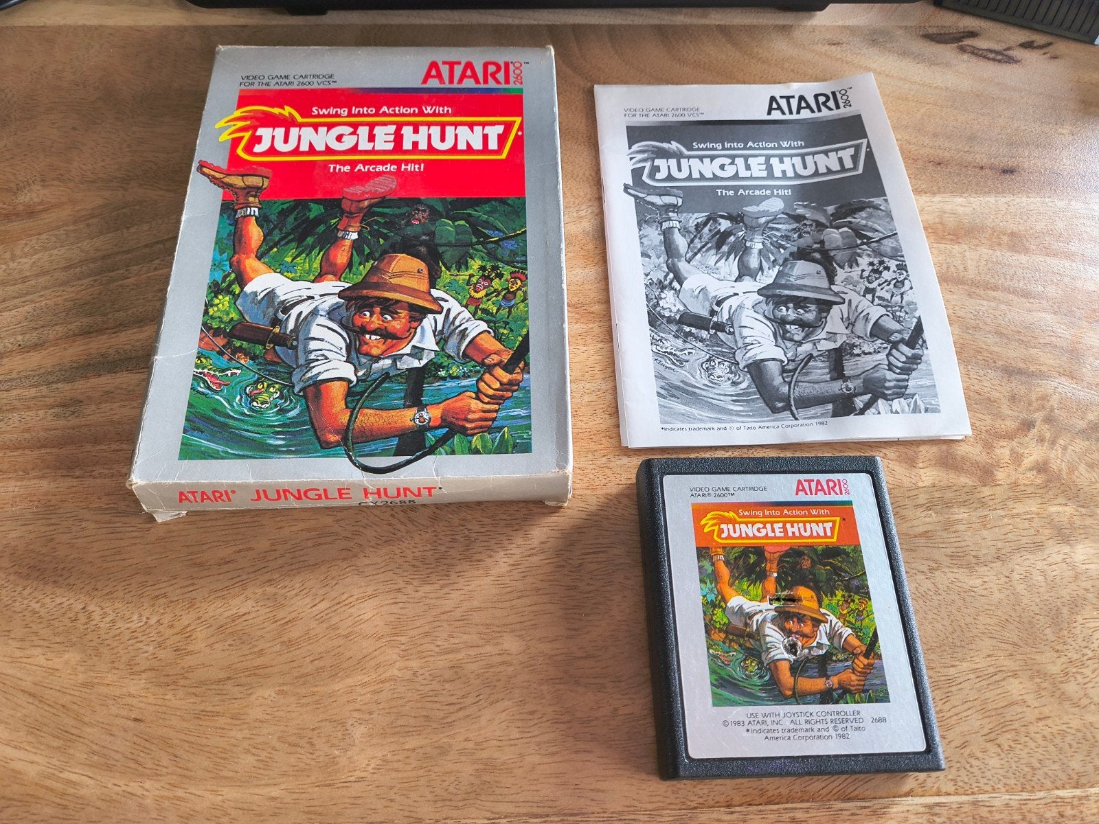 Jungle Hunt voor de Atari 2600, Gebruikt, 1 speler, Ophalen of Verzenden, Vanaf 3 jaar