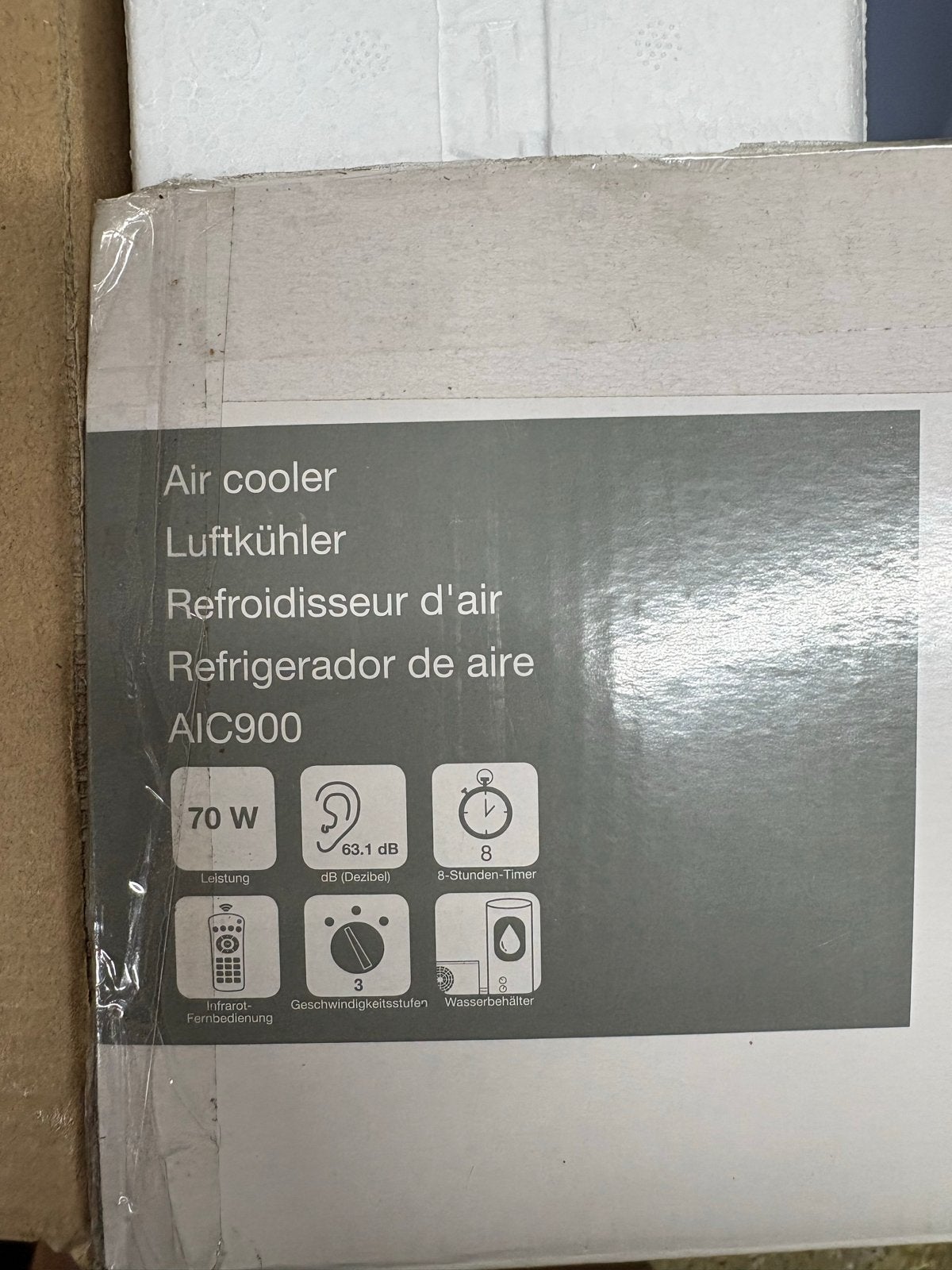 Tarrington House AIC900 Air Cooler - bijna Nieuw in doos, Witgoed en Apparatuur, Ophalen, Minder dan 60 m³, Nieuw, 3 snelheden of meer
