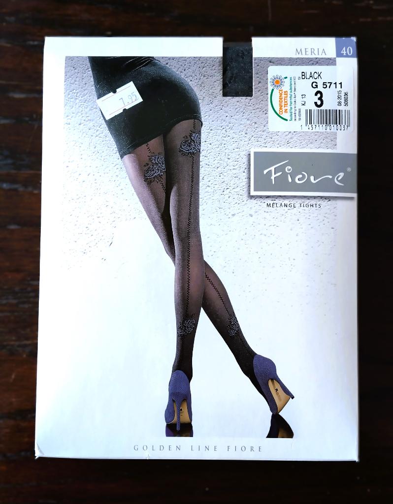 Fiore Meria Naad Panty, 40 Denier, Zwart, Medium 💋, Fiore, Zwart, Nieuw, Maat 40/42 (M)