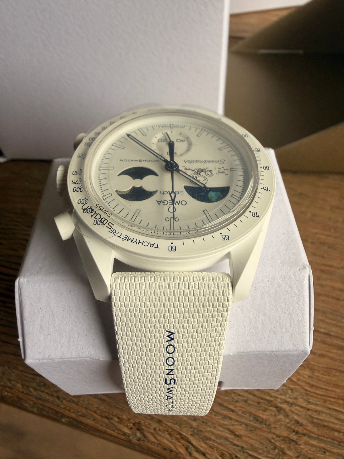 Nieuwe Limited edition Omega Swatch Mission to Moonphase, Ophalen, Overige materialen, Polshorloge, Nieuw