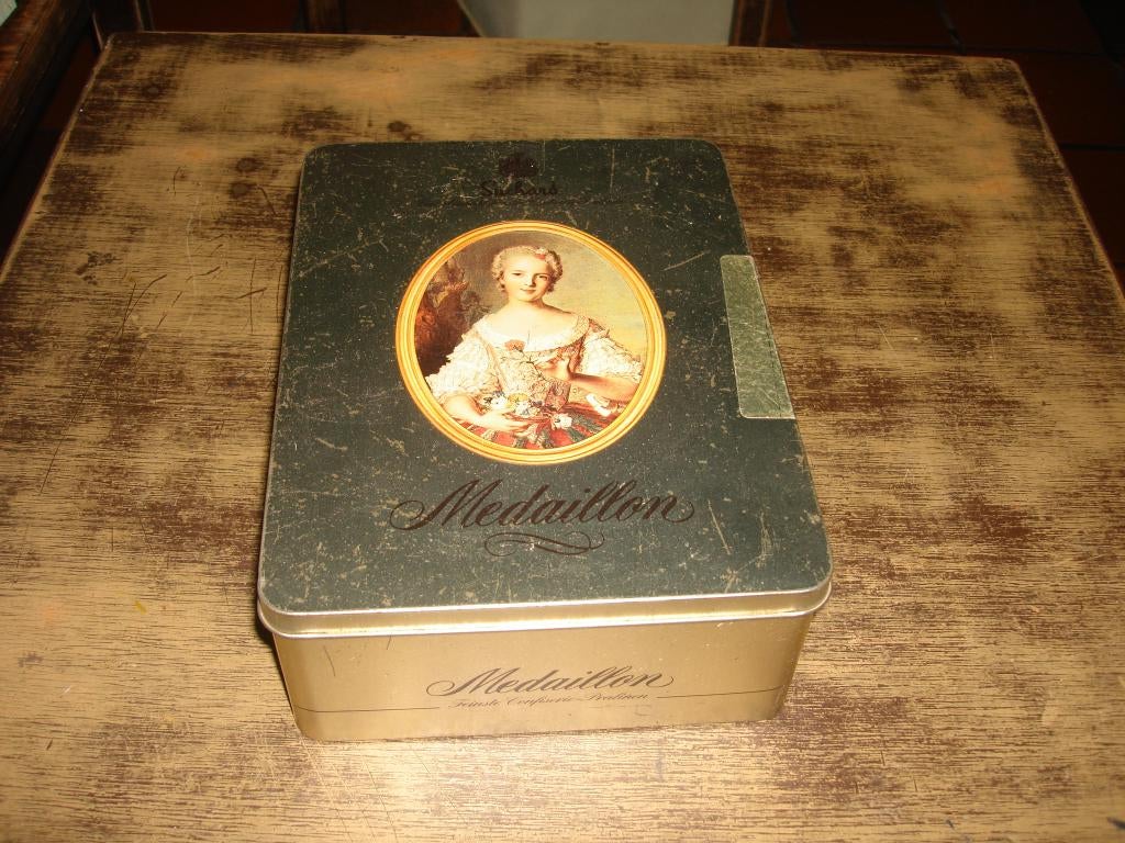 blik, Suchard Medaillon, Verzamelen, Ophalen of Verzenden, Gebruikt, Overige, Overige merken