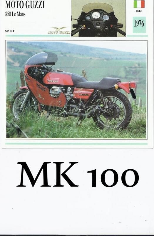 Mk100 motorkaart moto guzzi 850 le mans, Ophalen of Verzenden, Motoren