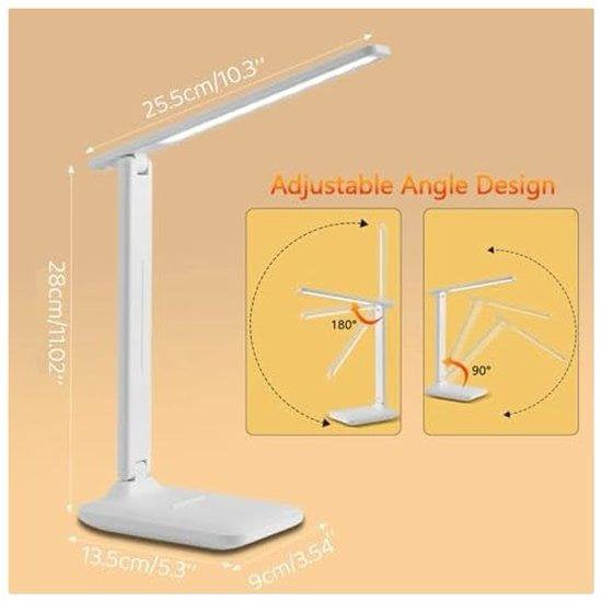 Nieuwe bureau leeslamp op usb 3 standen touchlamp, Nieuw, Wit, Ophalen of Verzenden, LED verlichting