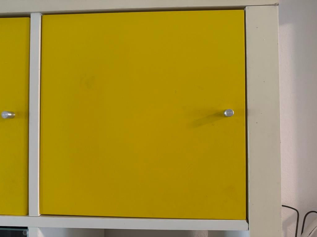 Gele kastdeurtjes voor IKEA Kallax/Expedit (4 stuks), Ophalen, Gebruikt