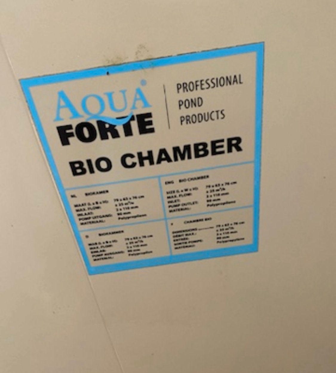 Bio chamber, Ophalen, Zo goed als nieuw, Overige typen