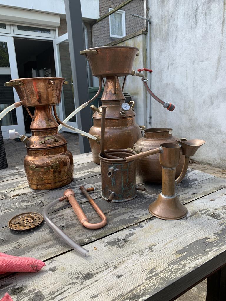 Distillatie set, Ophalen, Gebruikt