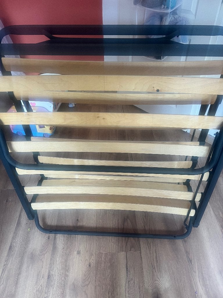 Vouwbed (90x200), Ophalen, Gebruikt, 90 cm, Eenpersoons
