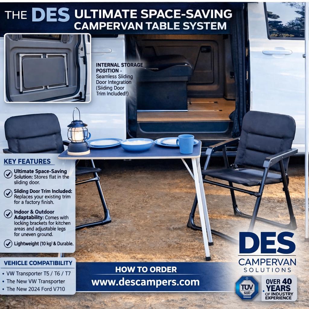Interieur Campingtafelset voor de Schuifdeur| DEScampers, Ophalen of Verzenden, Nieuw, Mercedes-Benz