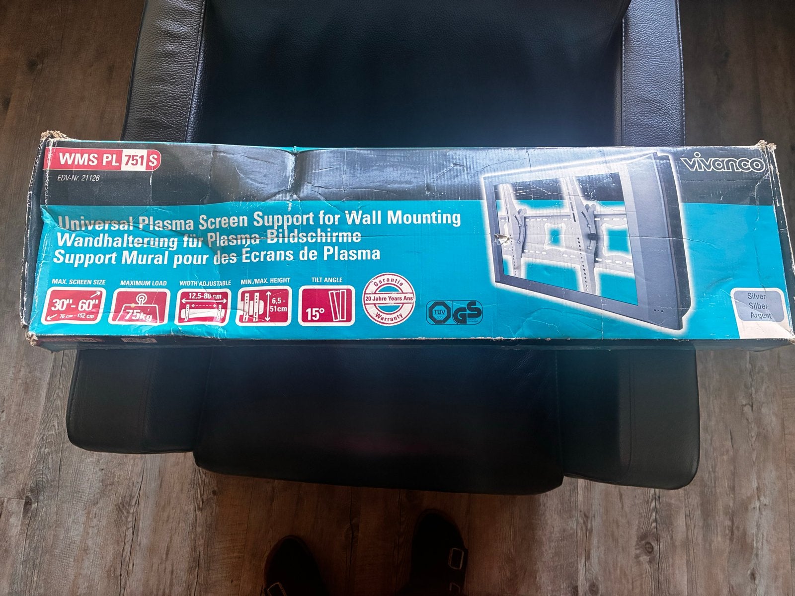 Robuuste en verstelbare TV ophangbeugel - Vivanco WMS PL 751