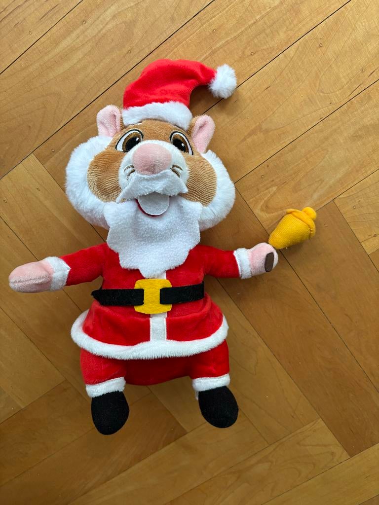 Albert Heijn Kerst Hamster Knuffel - Kerstman pak met bel!, Albert Heijn, Hamster, Ophalen of Verzenden, Middelgroot (20 tot 80 cm)