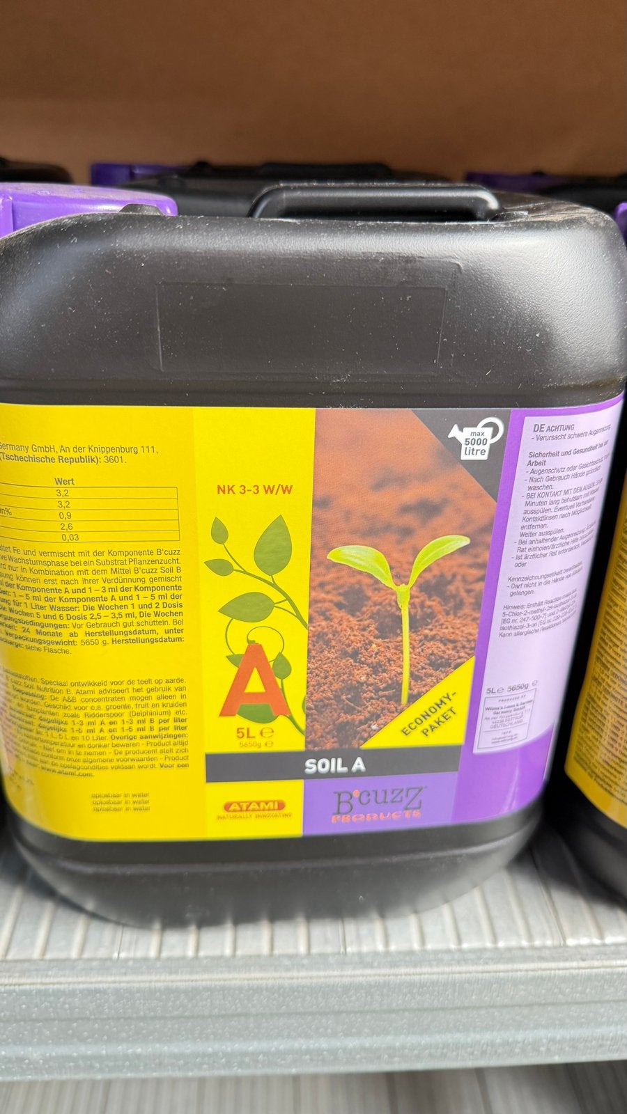 Atami B'cuzz Soil A Voeding 5L - Economy Pakket, Ophalen, Nieuw