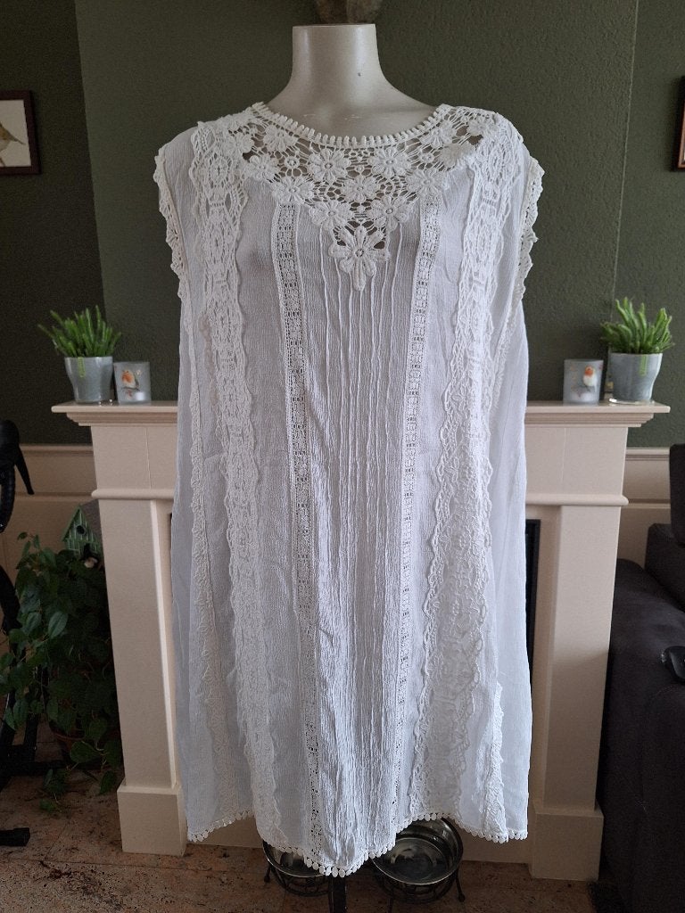 High Use boho romantisch jurk jurkje S 36 wit, Wit, Zo goed als nieuw, Knielengte, Maat 36 (S)