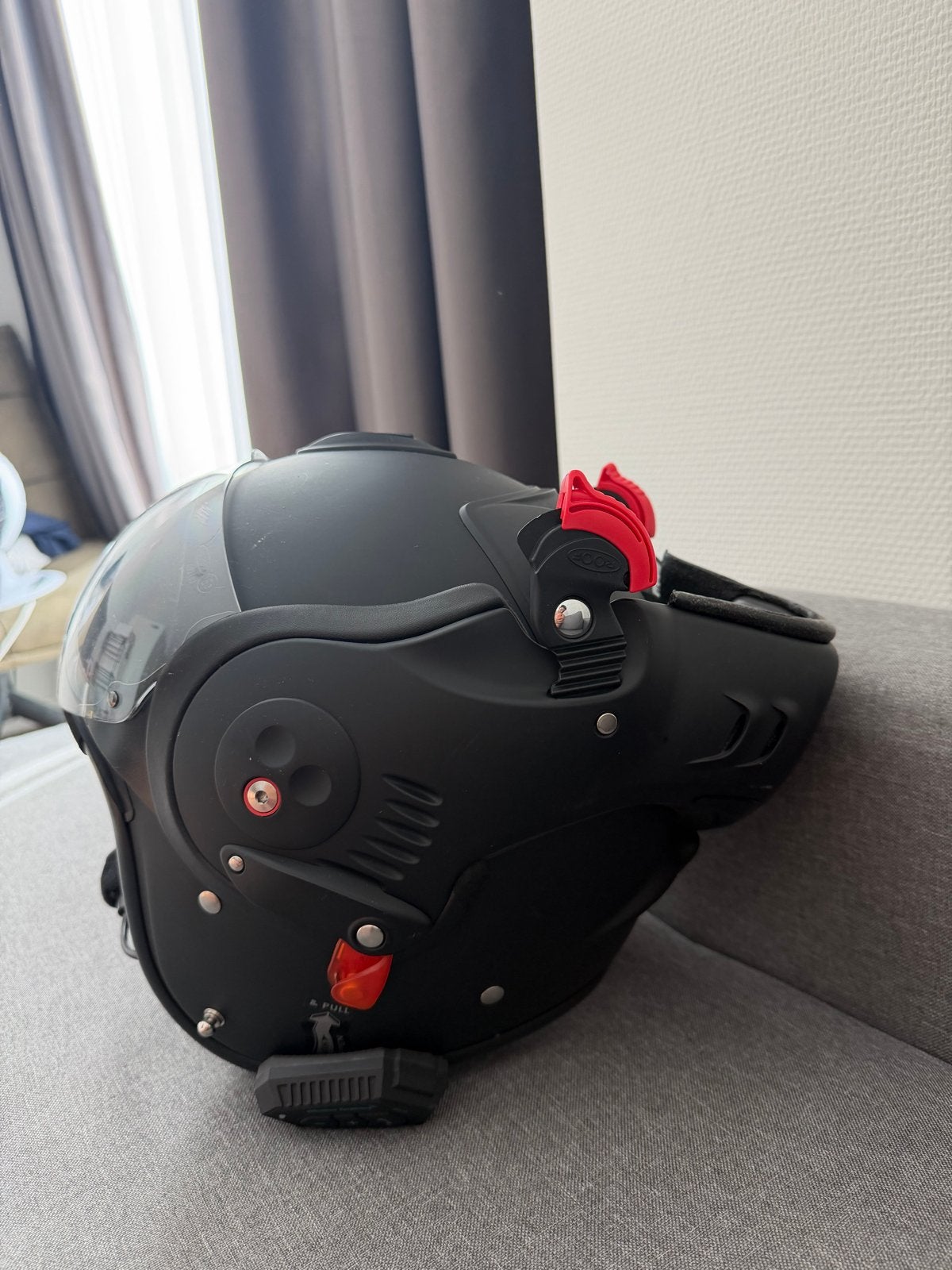 ROOF Helm Boxer Alpha mat zwart - Maat L, Systeemhelm, Heren, L, Tweedehands