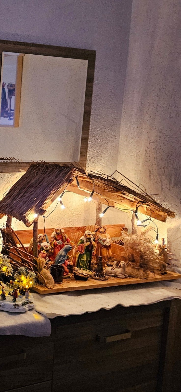 grote kerststal met kerstgroep, Ophalen