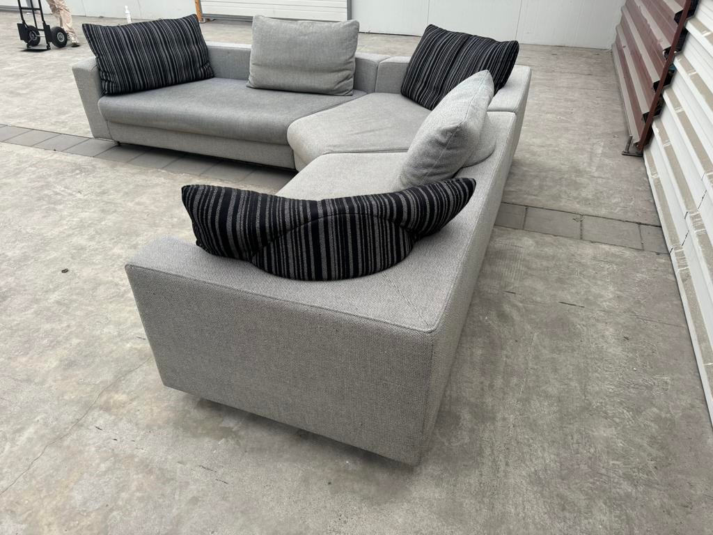 Rolf Benz Design Hoekbank | Lichtgrijs | Gereinigd, 250 tot 300 cm, Gebruikt, Mijnsherenweg, Design