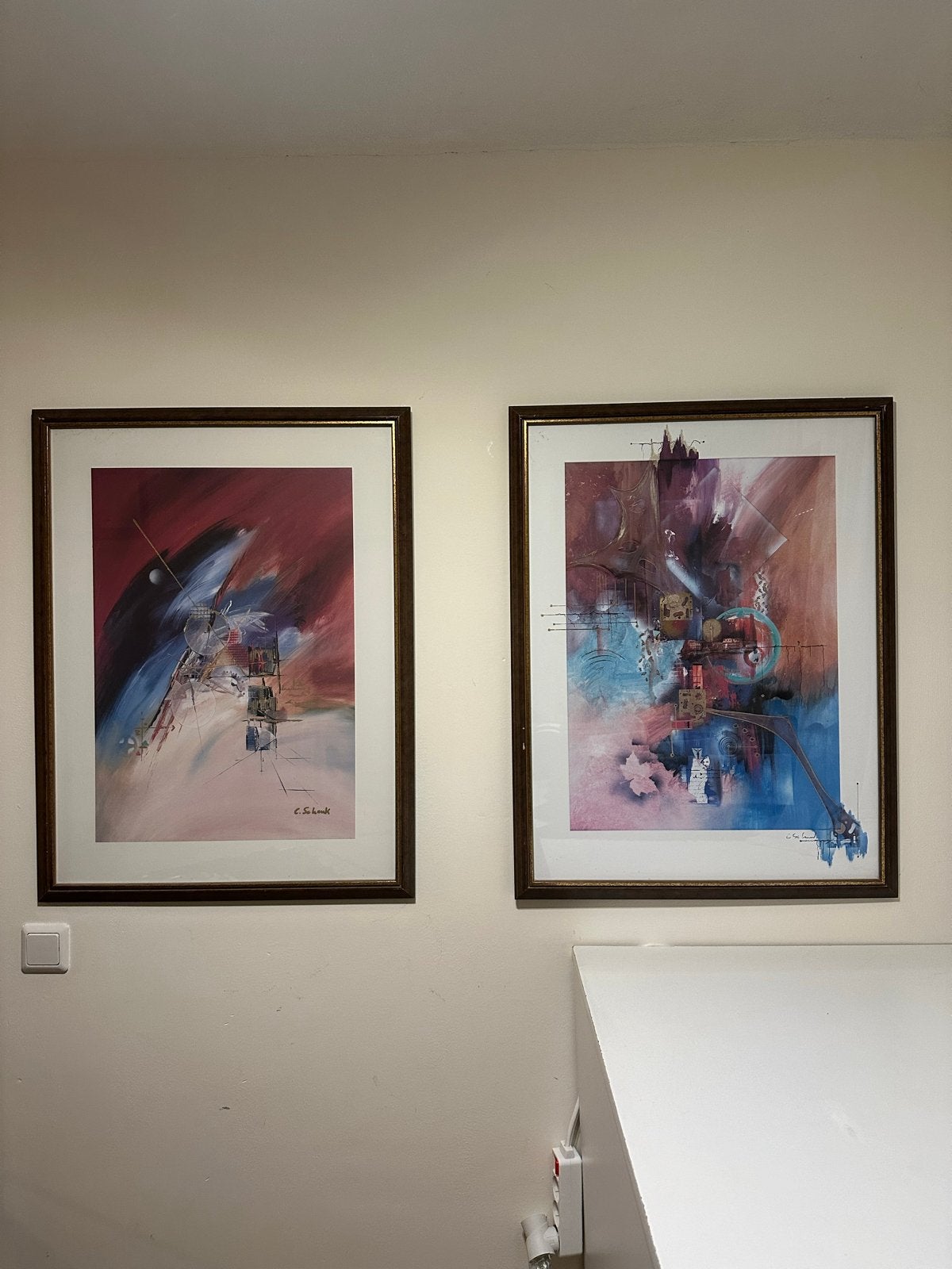 Abstracte Kunstprint C. Schenk - Set van 2, Ophalen of Verzenden