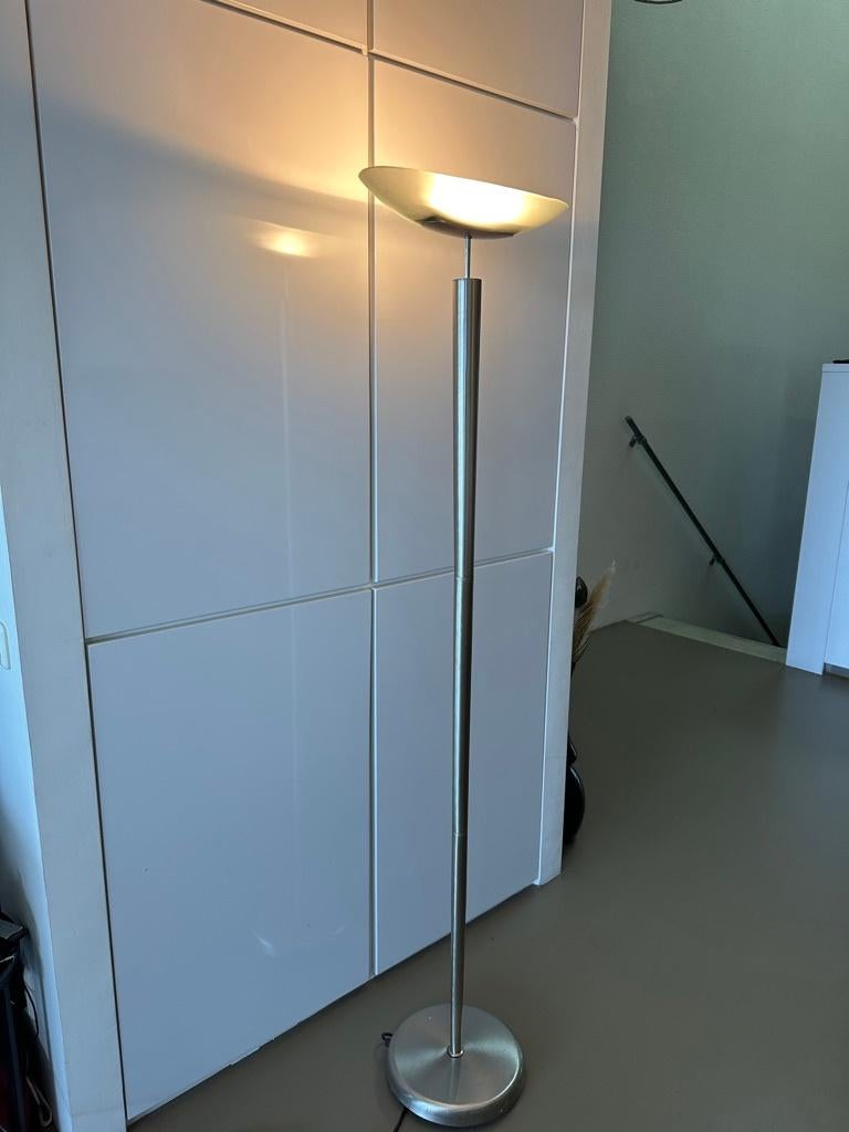 Staande Vloerlamp RVS 180cm, Ophalen, Gebruikt, Metaal, 150 tot 200 cm