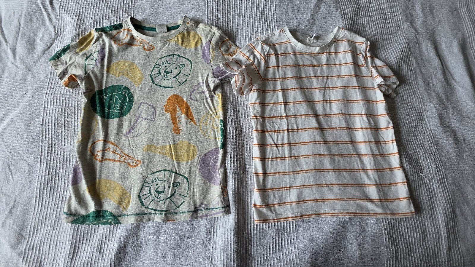 Set van 2 shirts in de maat 122/128, Gebruikt, Ophalen of Verzenden, Shirt of Longsleeve, Hema