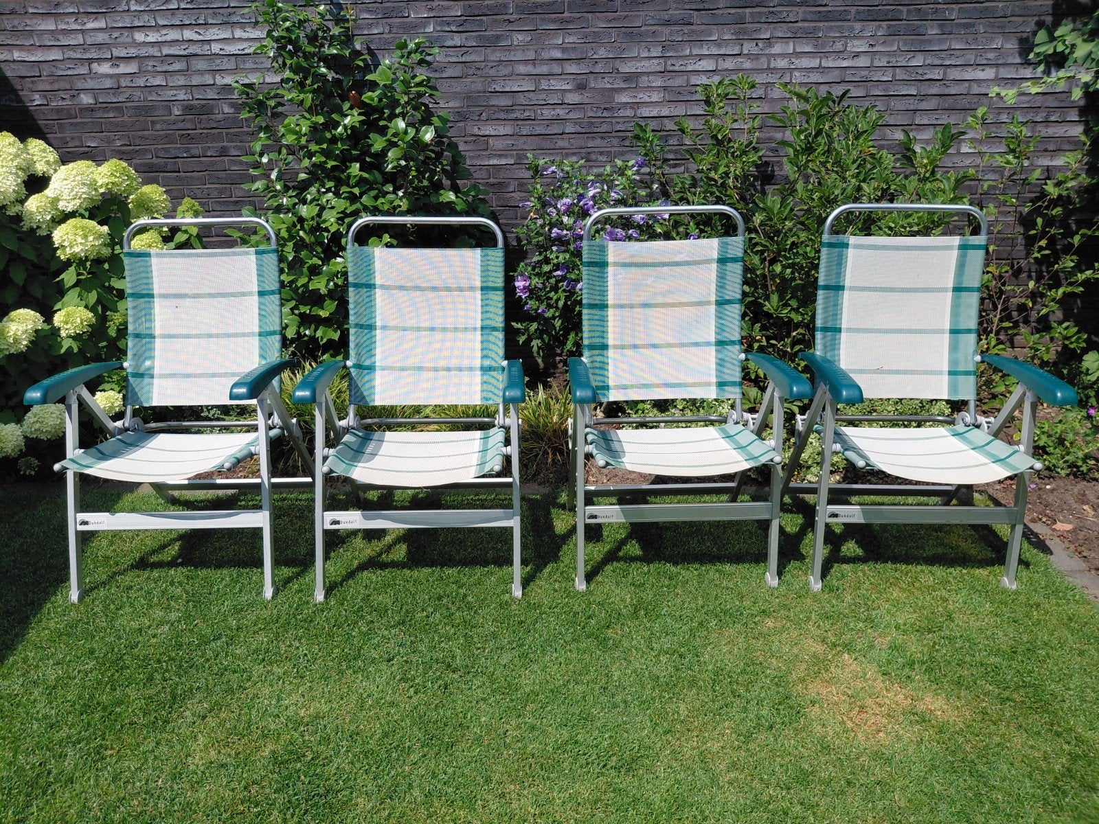 4 Dukdalf campingstoelen - 1 stoel met kleine beschadiging, Ophalen, Campingstoel