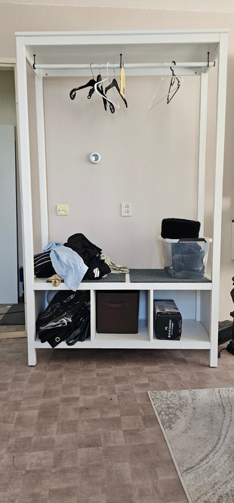 Ikea Hemnes open kledingkast, garderobe kast, Huis en Inrichting, Kasten | Kledingkasten, Ophalen, 100 tot 150 cm, Zo goed als nieuw