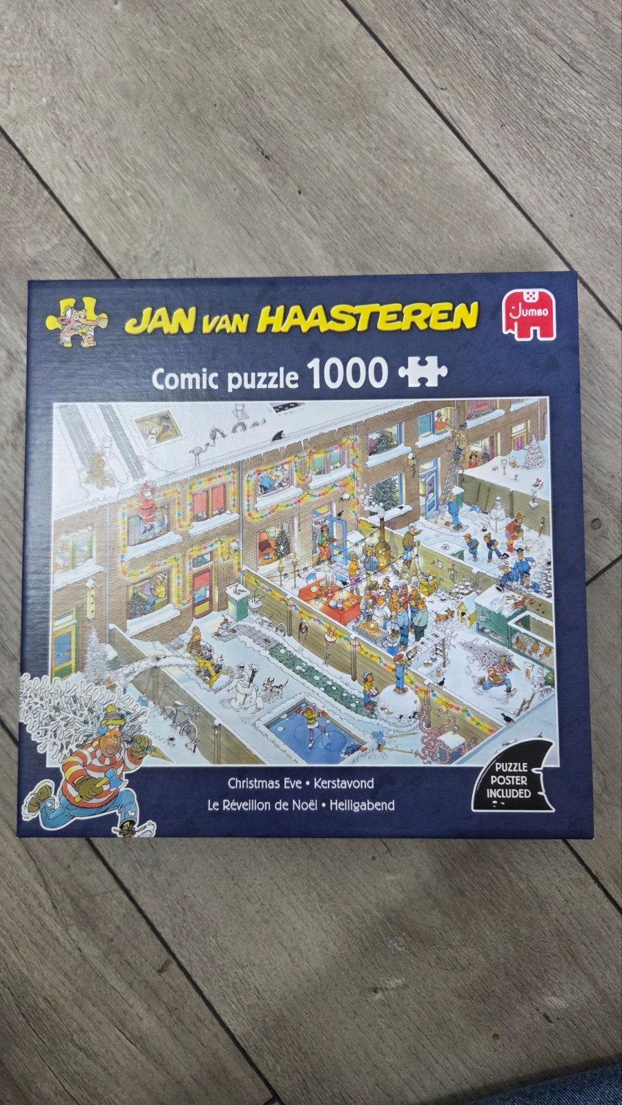 Jan van Haasteren Kerstavond 1000 stukjes legpuzzel, Ophalen of Verzenden, 500 t/m 1500 stukjes, Zo goed als nieuw, Legpuzzel
