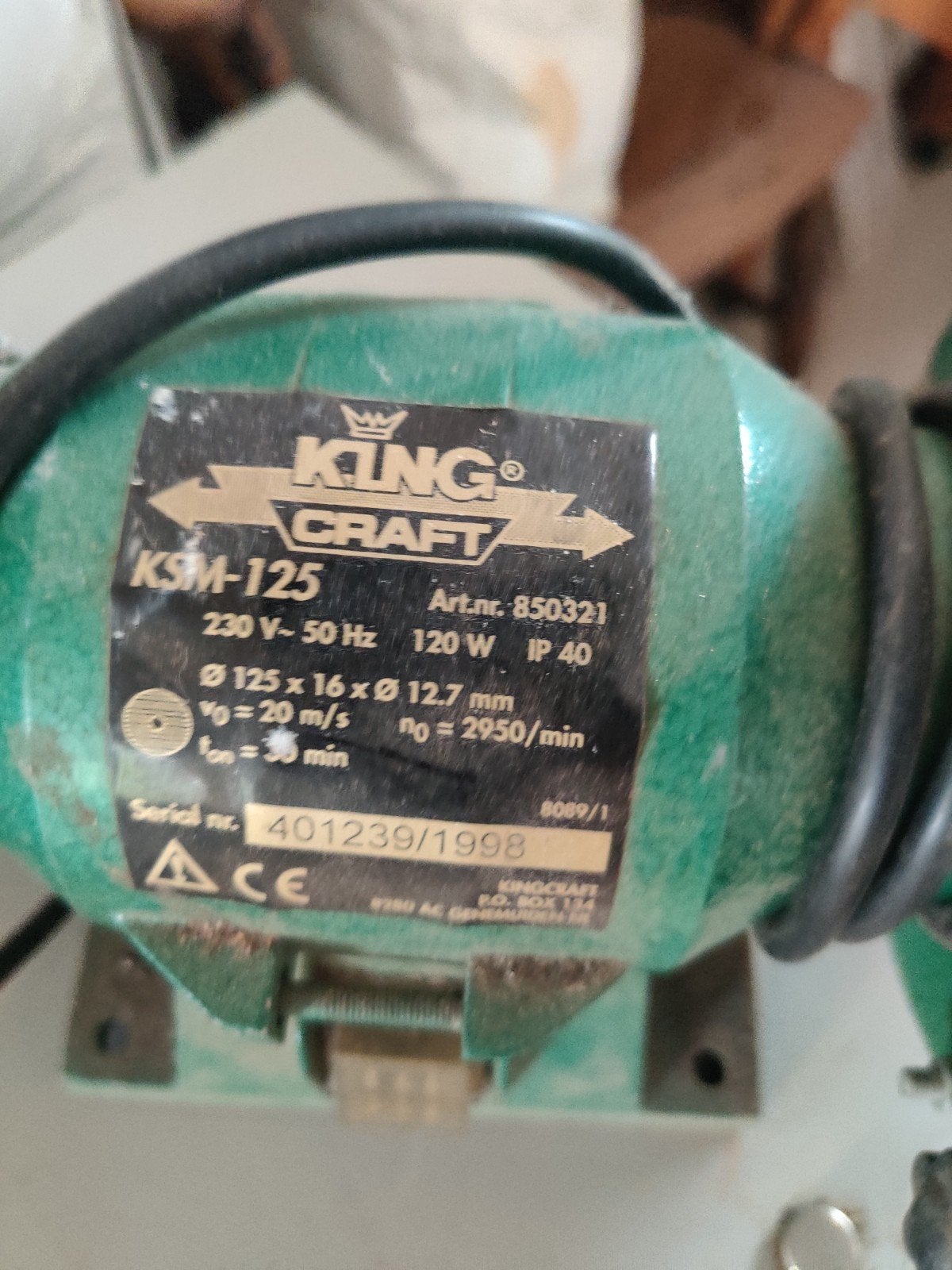 King Craft KSM-125 Slijptol voor de hobbyist, Ophalen of Verzenden, Gebruikt, Minder dan 700 watt, Werkbankslijpmachine