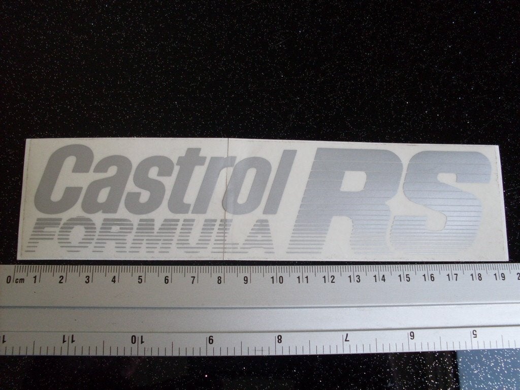ruit sticker Castrol formula RS logo olie oil zilver, Verzenden, Zo goed als nieuw, Merk