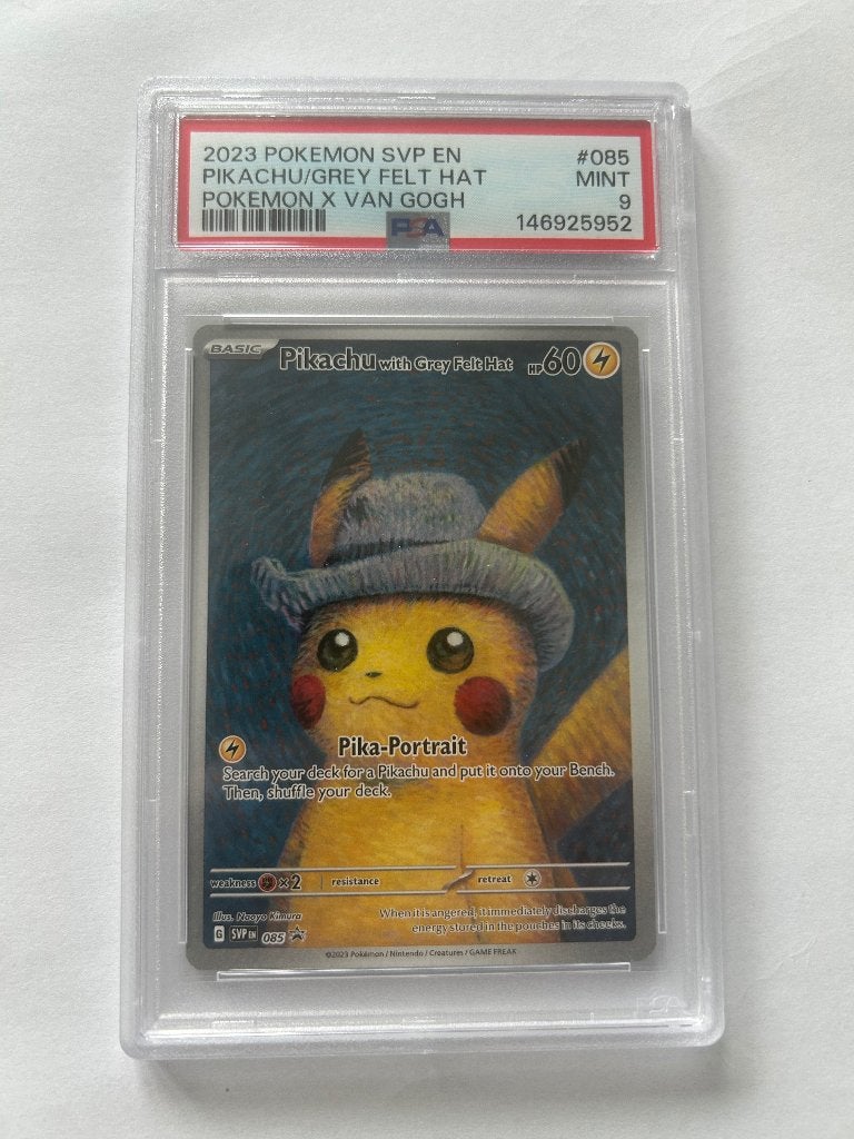 Pikachu with Grey Felt hat PSA 9, Ophalen, Nieuw
