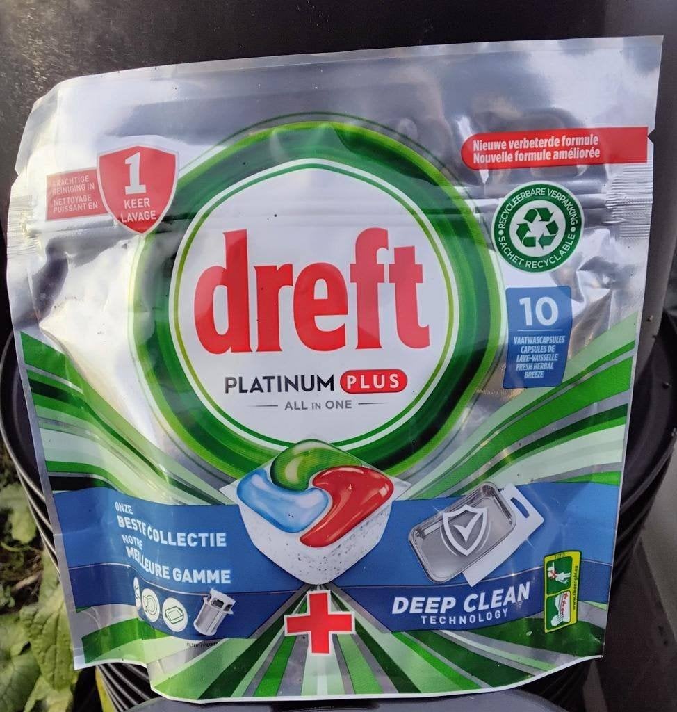 Dreft Platinum Plus All-in-One Vaatwastabletten 10 stuks, Ophalen of Verzenden, Schoonmaakmiddel