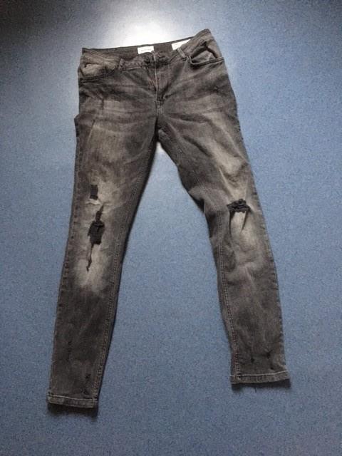 Grijze skinny ripped & repair jeans van YOURTURN W29/L32, Ophalen of Verzenden, Zo goed als nieuw, Grijs, Overige jeansmaten