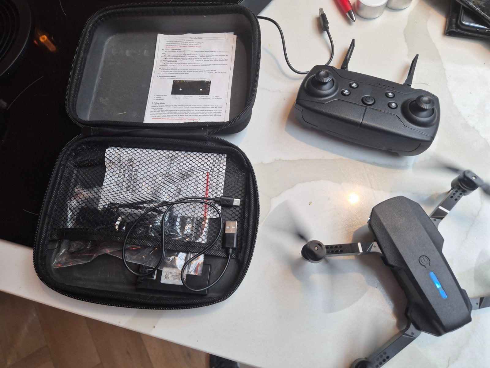 Drone met app en 2 camera's 3 accu's, Ophalen of Verzenden