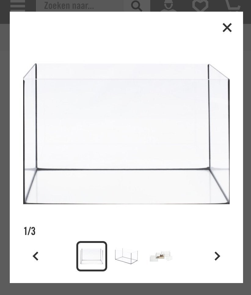 Glazen aquarium / terrarium 603030 cm – 54 liter, Ophalen, Leeg aquarium