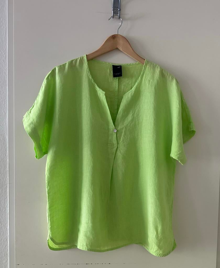 LUXZUZ // ONE TWO soepelvallende linnen blouse  maat L, Kleding | Dames, Ophalen of Verzenden, Zo goed als nieuw, Maat 38/40 (M)