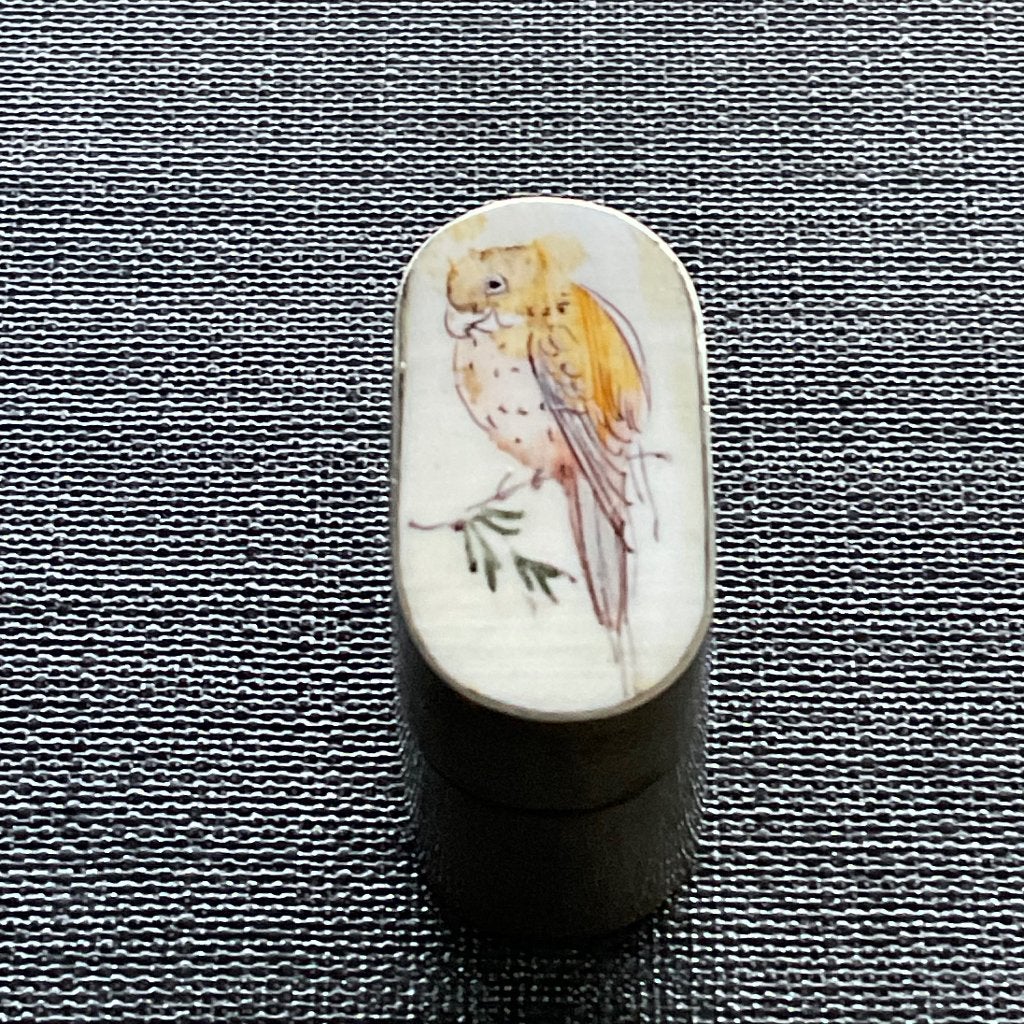 Pillendoosje Klein  met  Vogel Afbeelding, Antiek en Kunst, Ophalen