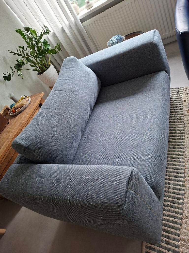 Comfortabele grijze fauteuil met kussens, 75 tot 100 cm, Ophalen of Verzenden, Zo goed als nieuw, 75 tot 100 cm