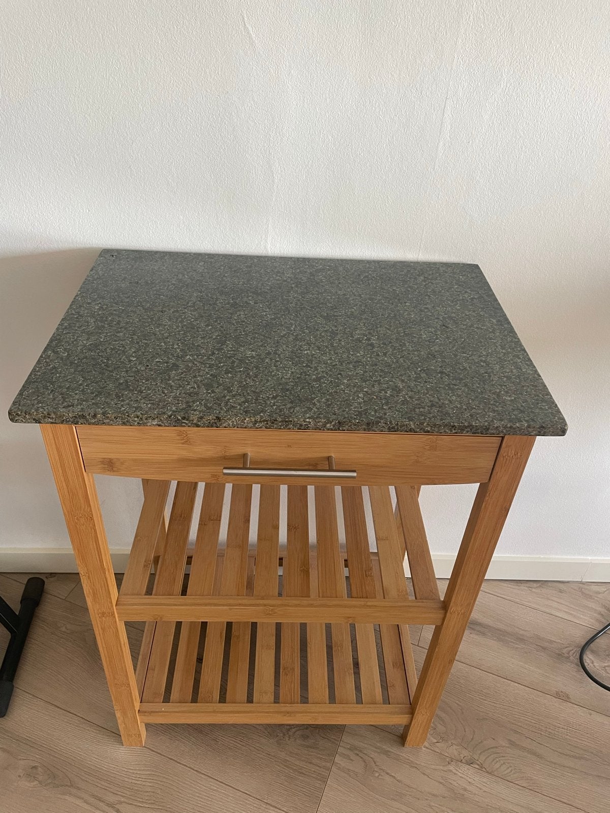 Keukenkastje met granieten blad - 58x40x78 cm, Ophalen, Gebruikt, Hout, Keukentrolley