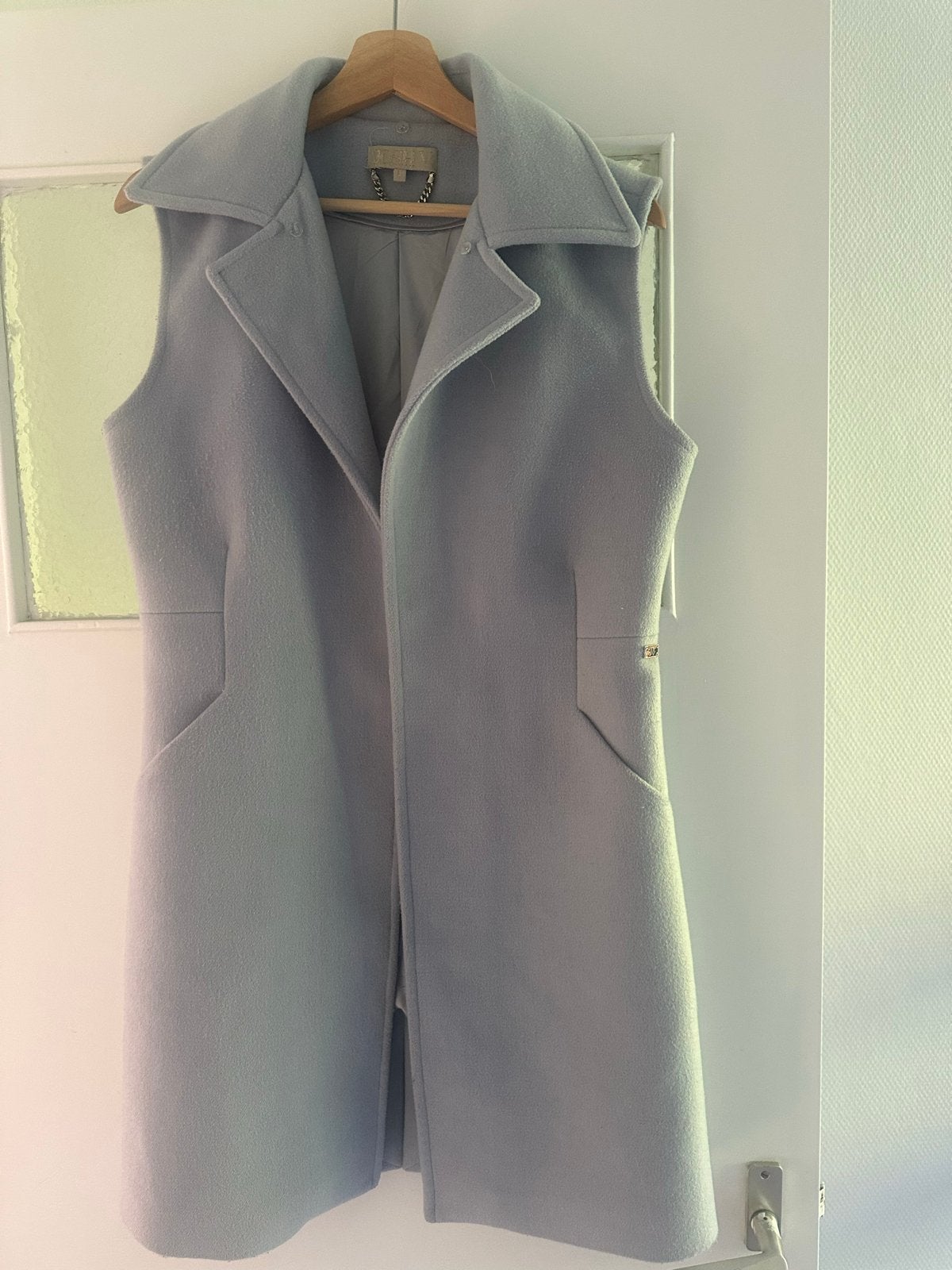 Josh V lange gilet in lichtblauw, maat L, Kleding | Dames, Ophalen, Zo goed als nieuw, Maat 42/44 (L), Blauw