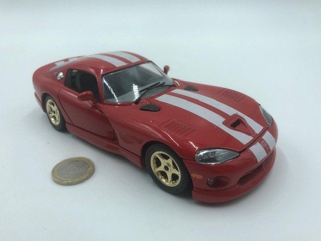 Dodge Viper GTS Coupe Rood, Bburago, Ophalen of Verzenden, Gebruikt, Auto, Bburago